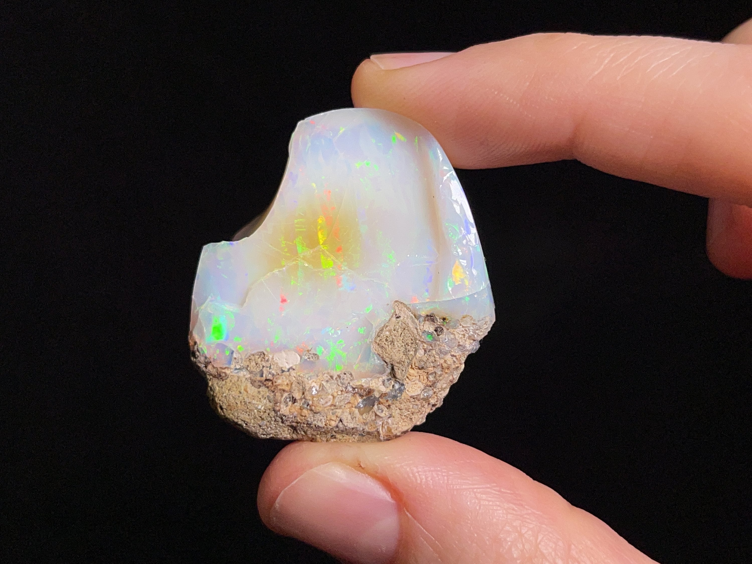 Natural AAA Polished Welo Opal Crystal - October Birthstone | Raw Opal Gemstone for Jewelry Making, Healing Crystals & Spiritual Gifts (44623)