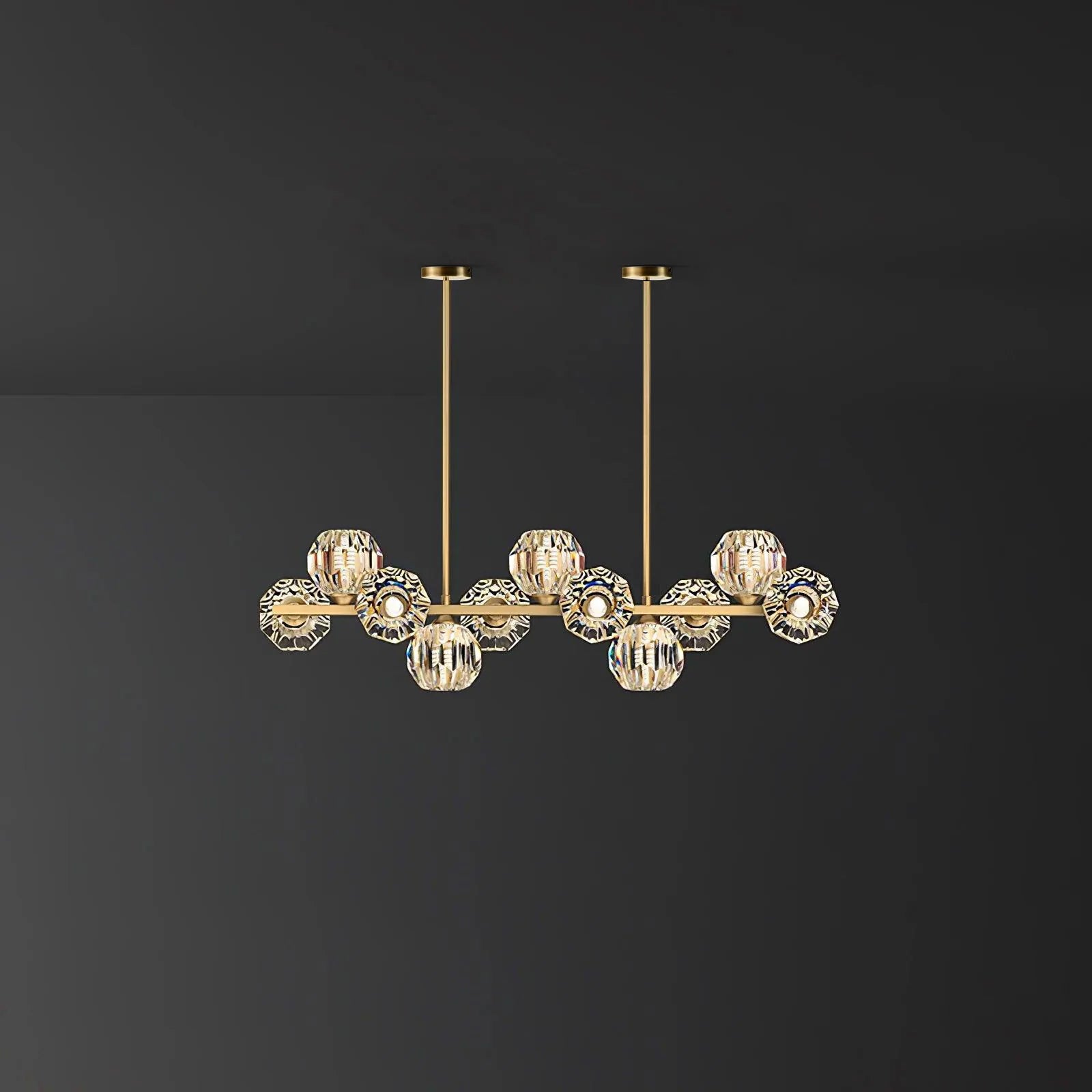 Elegant Crystal Glass Ball Chandelier - Modern Ceiling Light Fixture for Dining Room, Living Room & Bedroom Decor - Perfect for Home, Wedding & Event Lighting