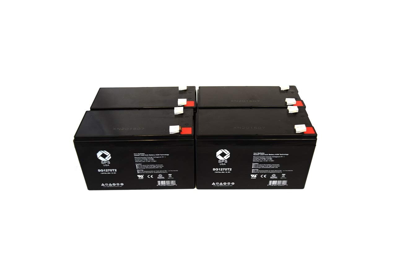 SPS Brand 12V 7Ah Replacement Battery for APC Back UPS 420 PNP - BP420PNP UPS Battery (4 Pack) | Compatible with APC UPS Systems | Perfect for Home Office, Server Backup & Power Outage Protection