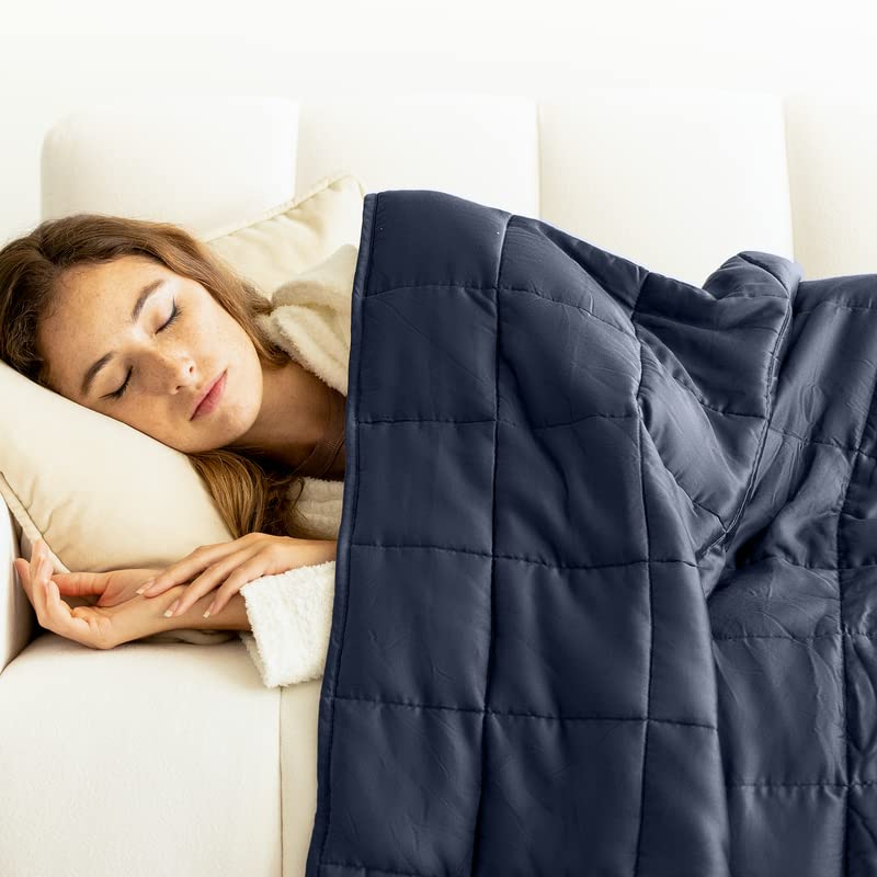 Luna Cooling Weighted Blanket for Adults - 15lbs Queen Size (60