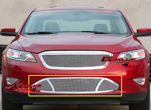 APS Compatible with Ford Taurus 2009-2011 SHO Lower Bumper Stainless Steel Chrome Mesh Front Grill Insert F76777T - Upgrade Your Car's Style for Street & Show Performance