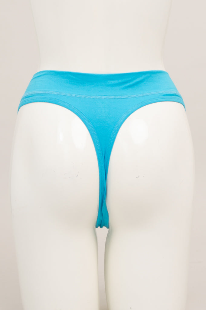 Turquoise Bamboo La Thong - Stylish and Comfortable Women's Underwear for Casual Wear, Yoga, and Lounge
