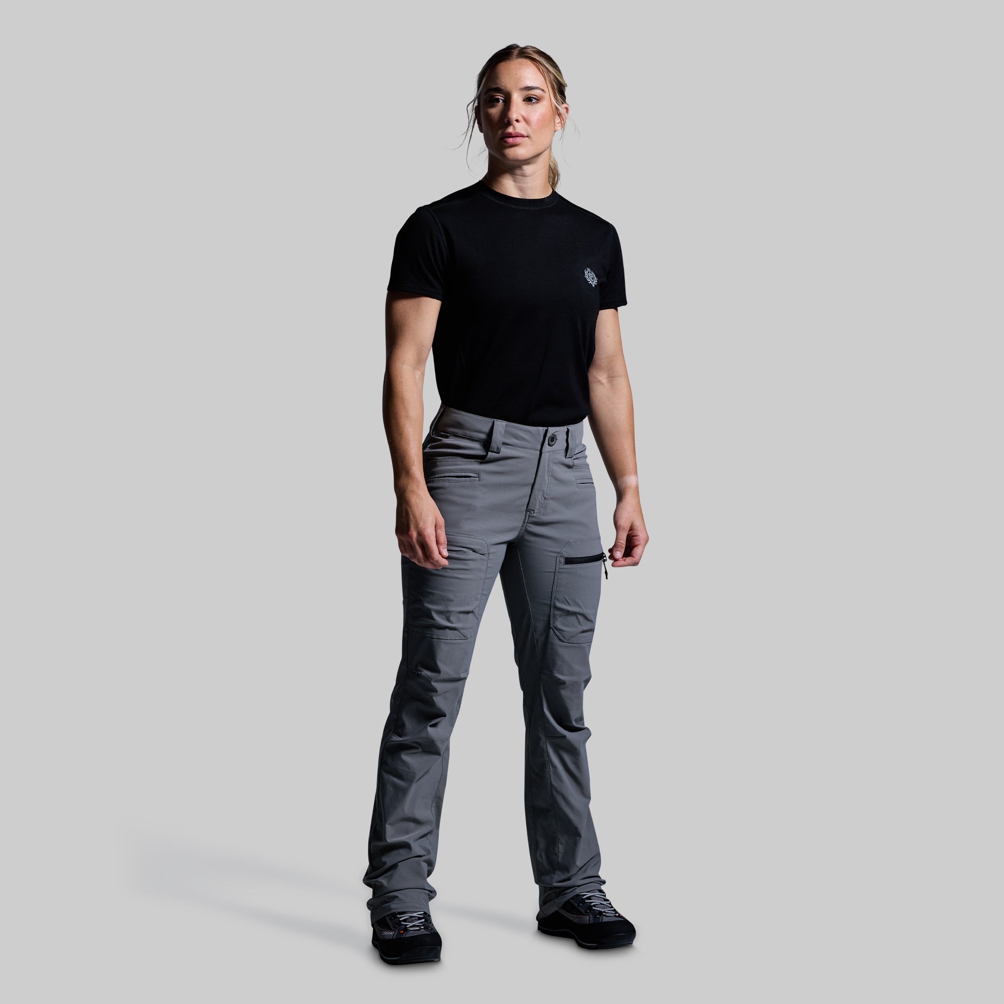 Women's Outdoor Hiking Pants - Lightweight Water-Resistant Trekking Pants for Women (Wolf Grey) - Perfect for Hiking, Camping & Travel Adventures