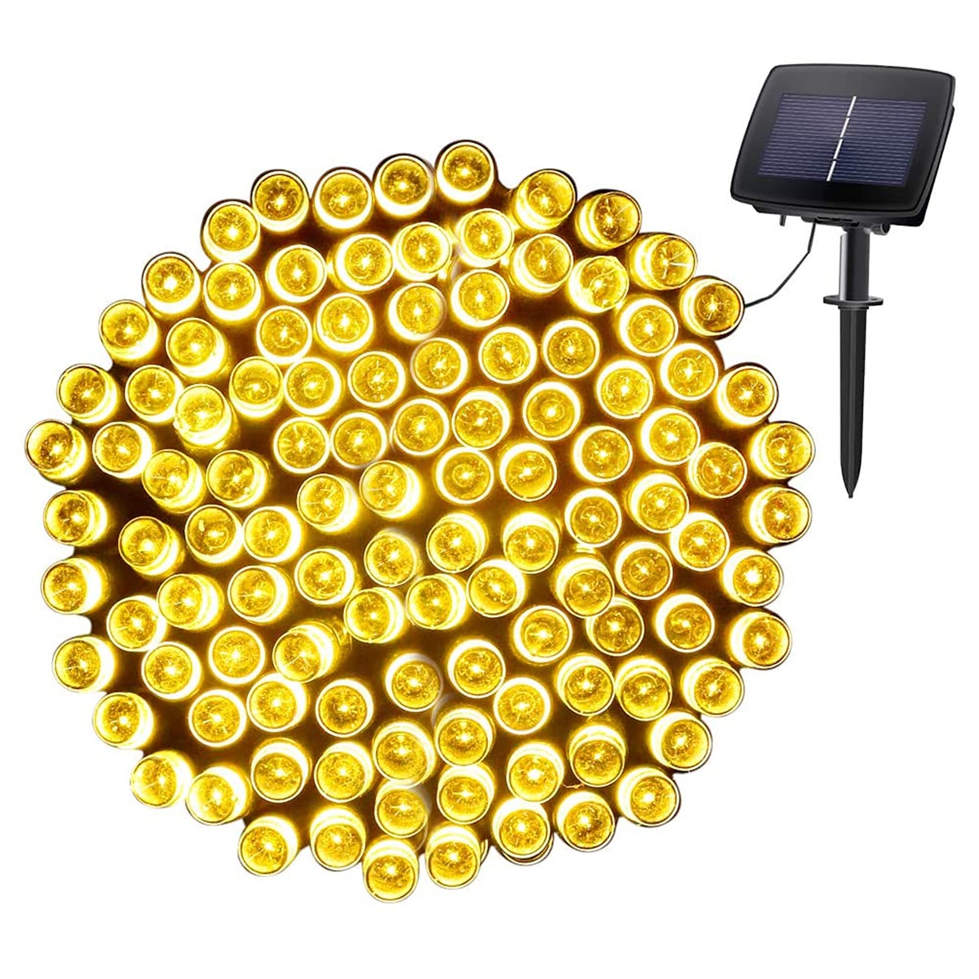 Qunlight Solar Fairy String Lights Outdoor Waterproof 108ft 300LED - Updated Version with 6-Hour Timer - Warm White Starry String Lights for Christmas, Patio, Garden, Party Decorations | Perfect for Backyard, Wedding, Holiday & Outdoor Lighting