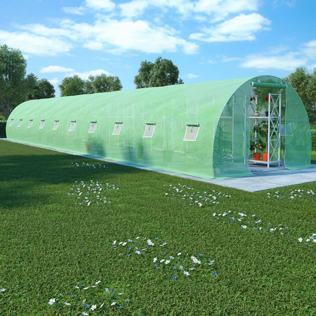 vidaXL Polyethylene Greenhouse 86.1 ft² - Heavy Duty Galvanized Steel Frame with 15x15