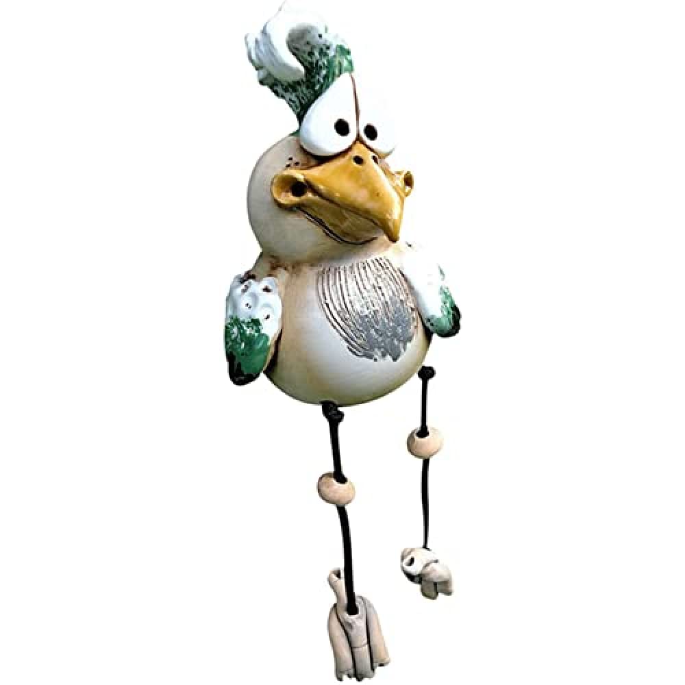 Resin Rooster Chicken Statue - Desktop & Garden Decor for Farmhouse, Patio, Yard - Durable Outdoor Landscape Sculpture - Green (Perfect for Farmhouse Decor, Country Kitchen, Garden Centerpiece)
