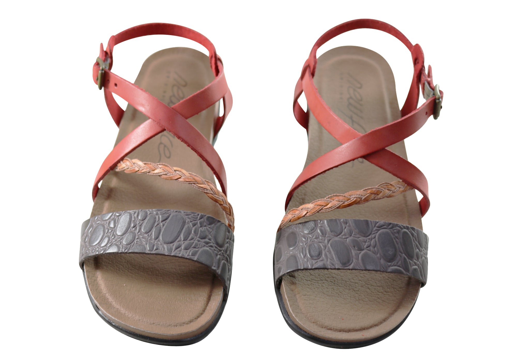 Laurina Women's Comfortable Leather Sandals - Handmade in Brazil - Casual Summer Walking Shoes for Beach, Travel & Everyday Wear