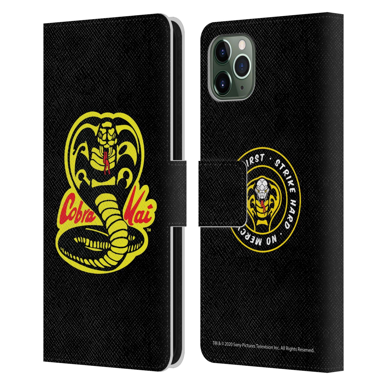 Head Case Designs Cobra Kai Licensed Leather Wallet Case for iPhone 11 Pro Max - Durable Protection with Stylish Design for Everyday Use and On-the-Go Convenience