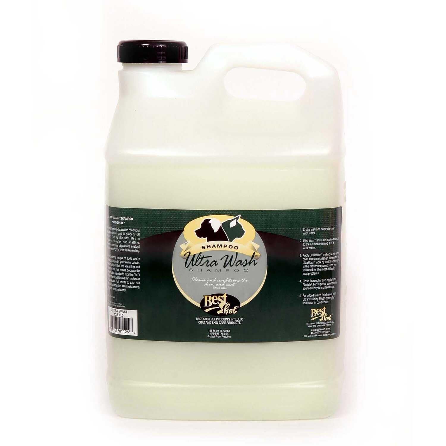 Best Shot Ultra Wash Shampoo for Horses & Pets - 2.5 Gallon Concentrated Formula | Deep Cleaning & Odor Control | Ideal for Bathing, Grooming & Show Preparation