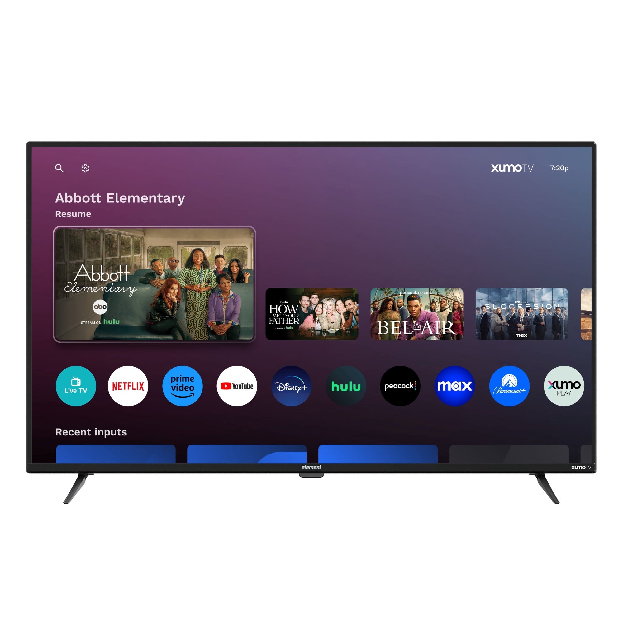 Element Electronics 55-Inch 4K UHD HDR Smart Xumo TV with Built-in Streaming (Model E500AC55C) - Perfect for Living Room Entertainment & Home Theater Setup
