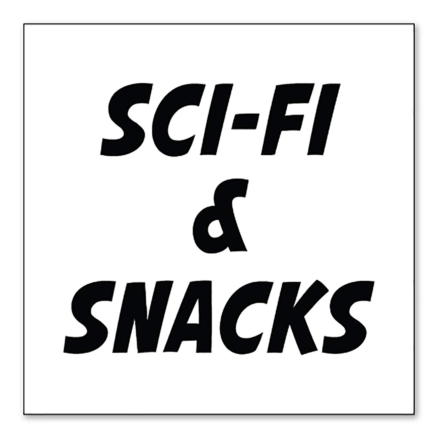 Custom Bumper Sticker 10x10 Inch - Personalized Decorative Vinyl Decal with White Background - Perfect for Sci-Fi Fans & Snack Lovers - Great for Cars, Laptops, Water Bottles & DIY Projects