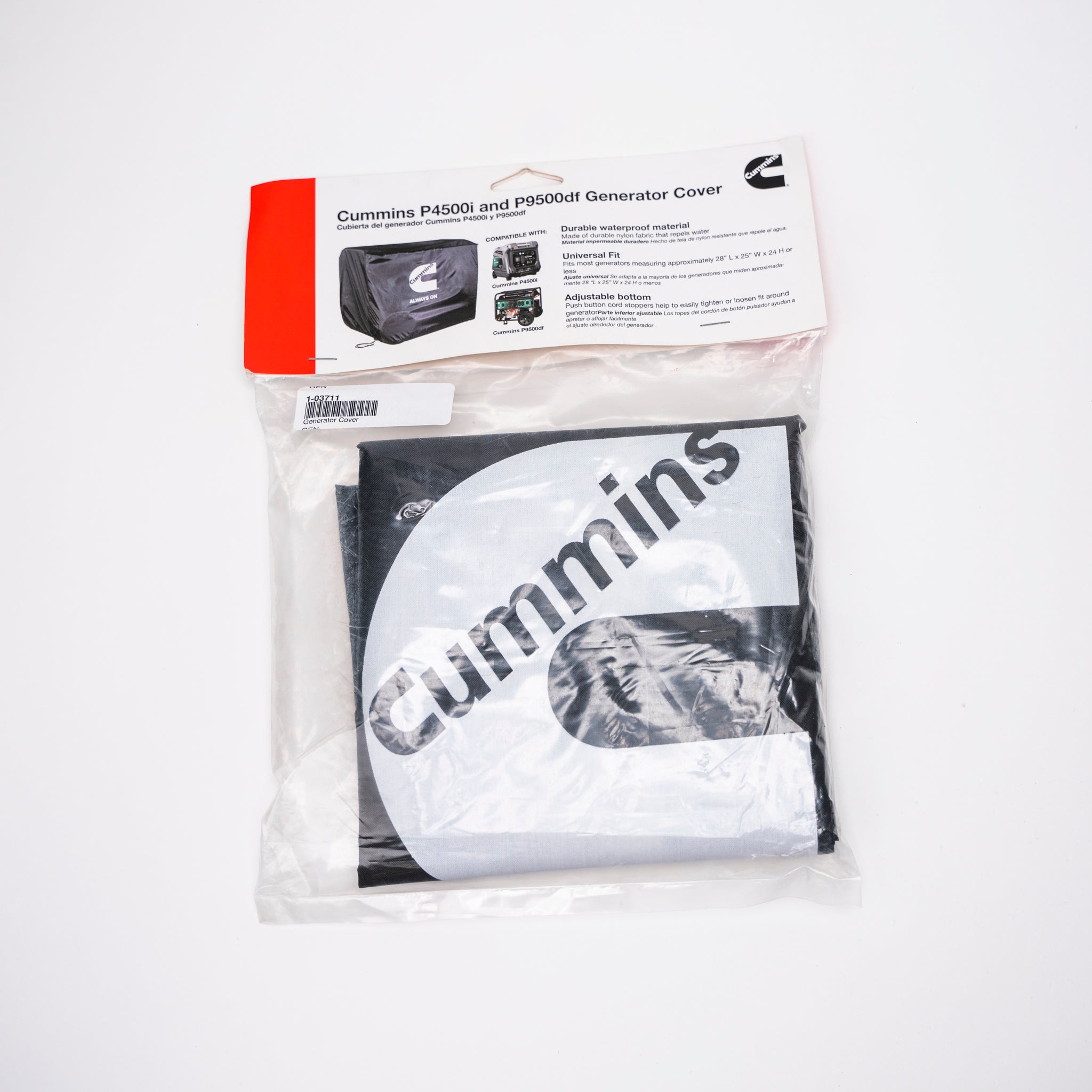 Heavy-Duty Cummins Generator Cover - Weatherproof & Durable Protection for Outdoor Power Equipment - Perfect for Camping, RV Trips & Emergency Backup Power