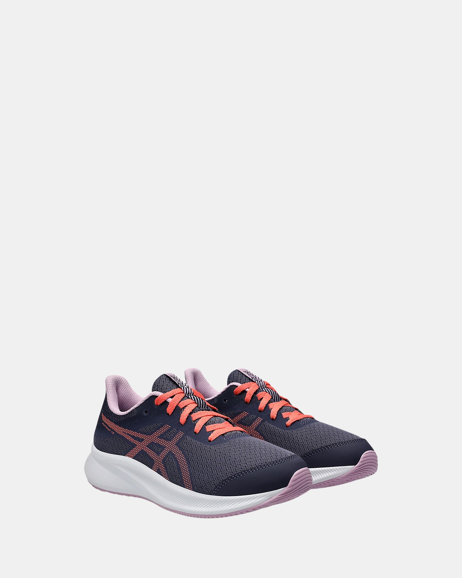 Patriot 13 Grade School Shoes - Indigo Fog & Papaya Color - Comfortable Kids Sneakers for School, Play & Everyday Wear