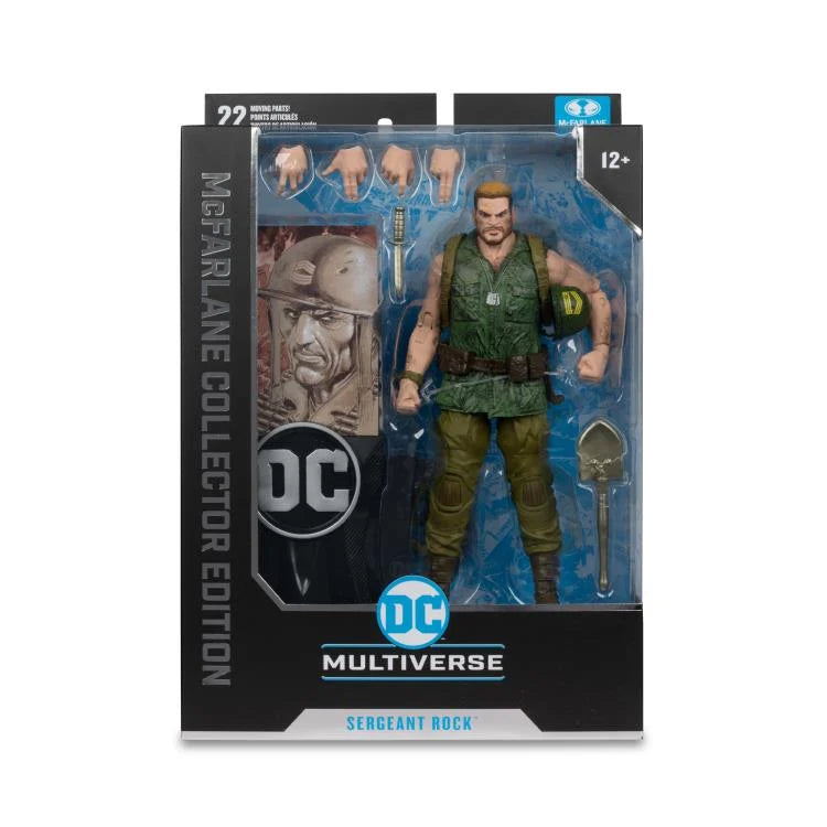 DC Multiverse Sergeant Rock Collector Edition Action Figure - Premium Collectible for DC Fans, Display & Play - Perfect for Home Decor, Office Display & Comic Book Collections