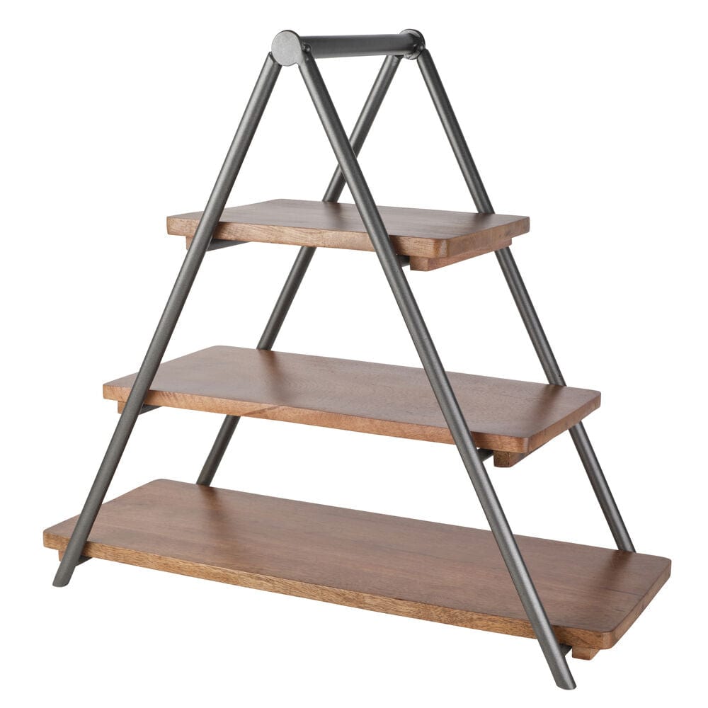 Madison 3-Tier Wooden Serving Tray - Perfect for Breakfast in Bed, Afternoon Tea, and Party Appetizers