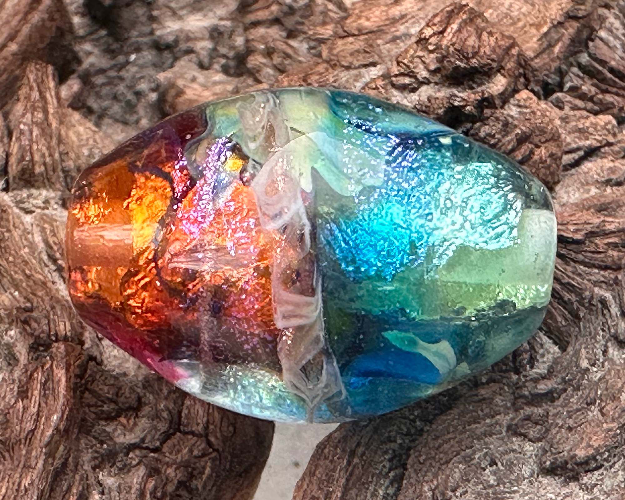 Red Sea Dichroic Lampwork Focal Bead SRA - Handmade Glass Bead for Jewelry Making, DIY Crafts & Unique Gifts - Perfect for Necklaces, Bracelets & Home Decor