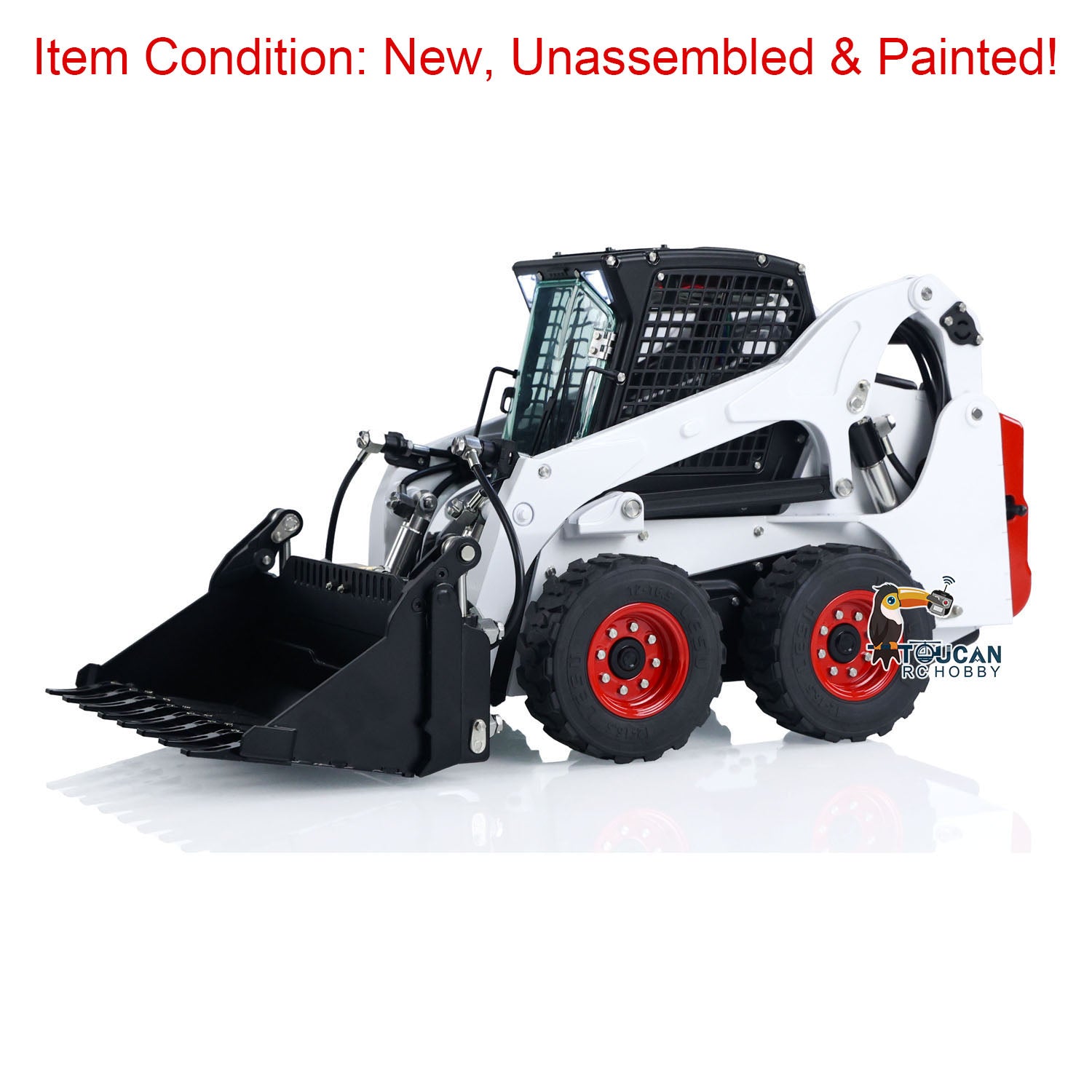 1/14 LESU Metal RC Hydraulic Skid Steer Loader with Sound & Light - DIY Radio Controlled Model Toy for Construction Enthusiasts - Perfect for Indoor/Outdoor Play, Collecting, and STEM Learning
