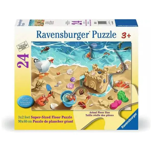 Fun at the Beach 24-Piece Floor Puzzle for Kids - Large Educational Jigsaw Toy for Toddlers Ages 3-5 | Perfect for Playrooms, Preschool Learning & Family Game Night