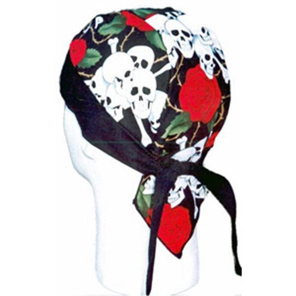 Classic Skull Cap with Roses Design - Gothic Fashion Accessory for Men & Women | Perfect for Motorcycle Riding, Halloween Costumes, and Streetwear Outfits