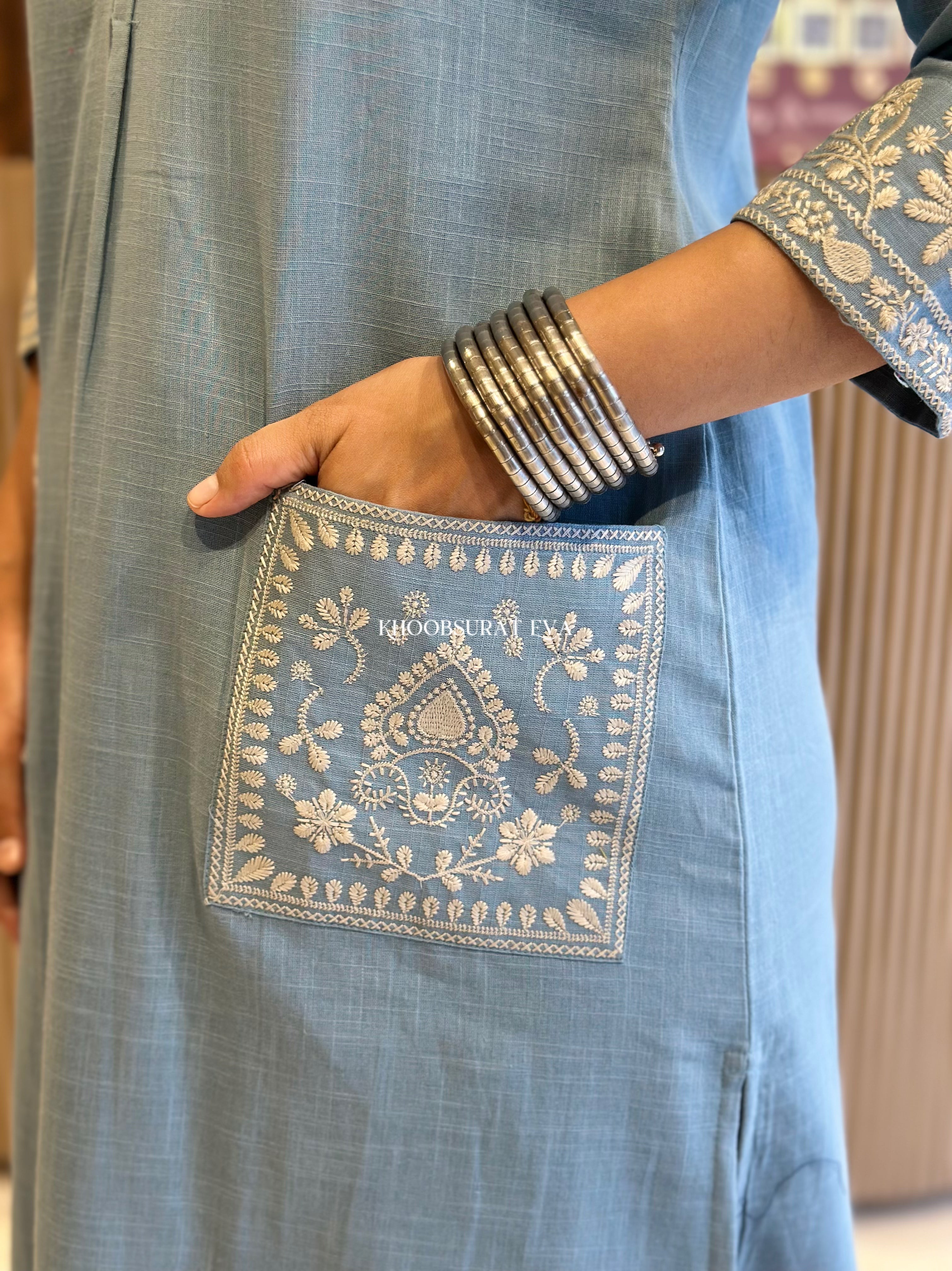 Stylish Blue Kurta Set for Women - Elegant Indian Ethnic Outfit for Festivals, Weddings & Casual Wear