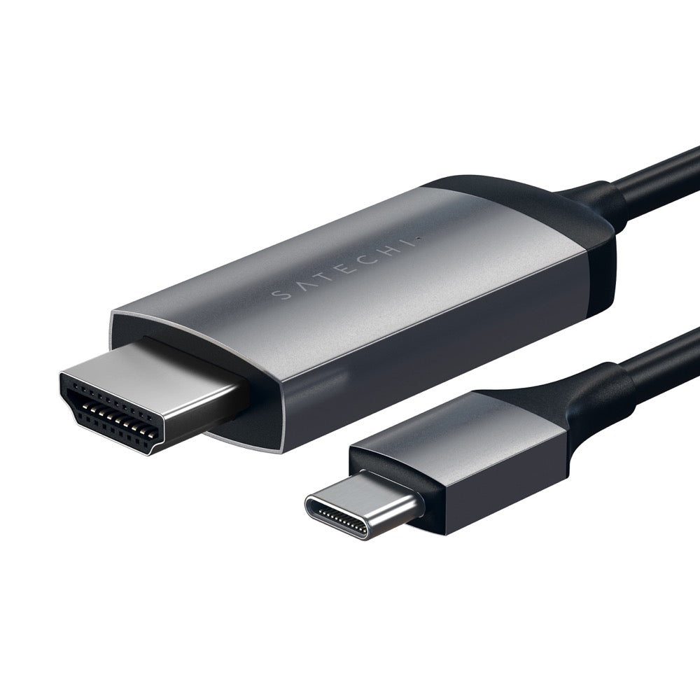 Satechi USB C to 4K HDMI Cable 6ft (1.8m) - High Speed 4K@60Hz Video & Audio Transmission for MacBook Pro, iPad Pro, Galaxy S22 - Perfect for Home Theater, Office Presentations & Gaming