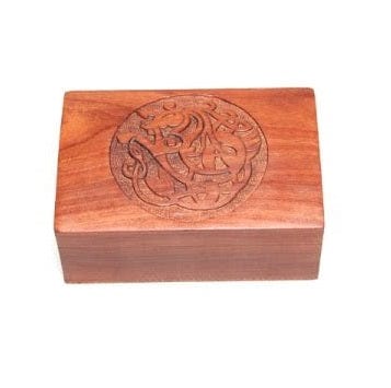 Handcrafted Celtic Horse Wooden Jewelry Box - Perfect for Storing Rings, Necklaces & Keepsakes - Elegant Home Decor & Gift Idea