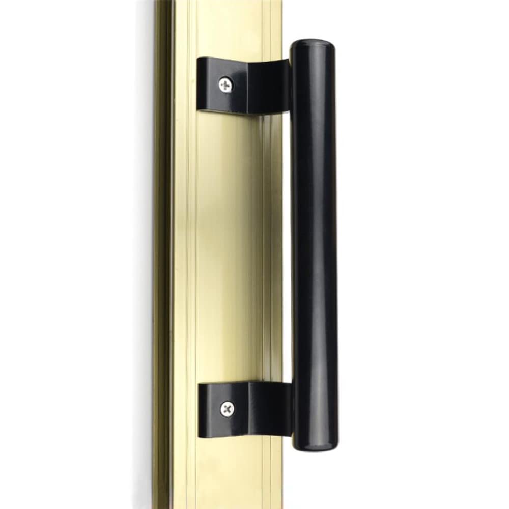 KAFENDA 8-Inch Sliding Door Handle - Modern Black Aluminum Alloy Bathroom & Closet Door Pull - Durable Metal Cabinet Handle for Home, Office, and Commercial Spaces