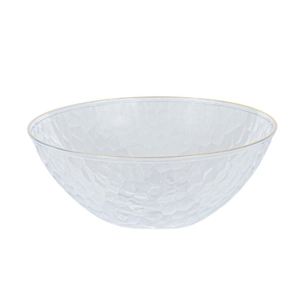 12 oz. Round Plastic Soup Bowls - 10 Pack Organic Hammered Finish | Microwave & Dishwasher Safe | Perfect for Soups, Salads, Cereals & Meal Prep