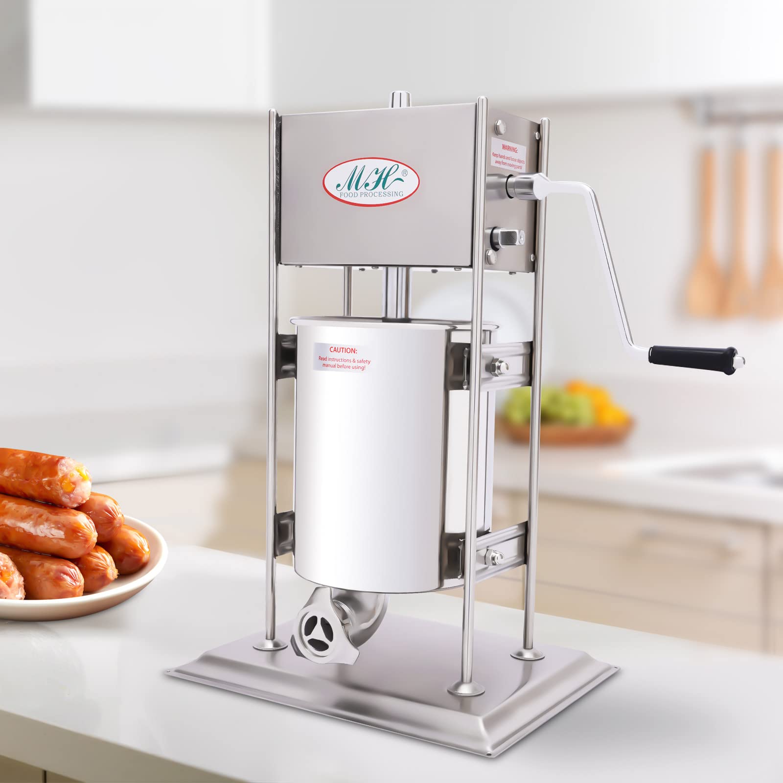 Commercial Manual Churros Maker Machine - 10L Stainless Steel Spanish Donut Churrera with 4 Nozzles - Perfect for Home, Restaurants, Bakeries & Cafes - Make Authentic Churros for Parties, Street Fairs & Dessert Shops