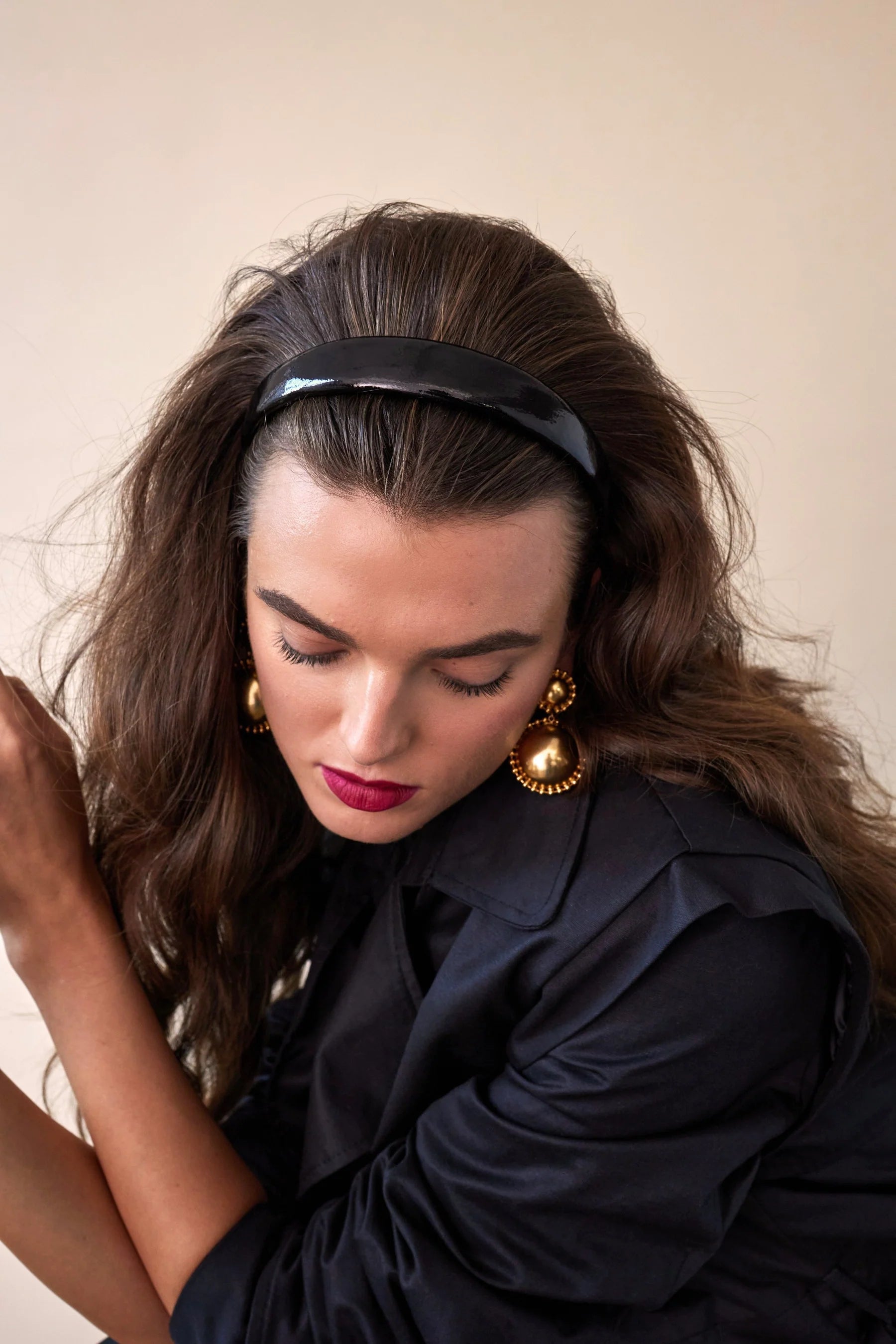 Patent Leather Kim Headband - Limited Edition Hair Accessory for Women | Perfect for Workouts, Yoga, and Fashion Outfits