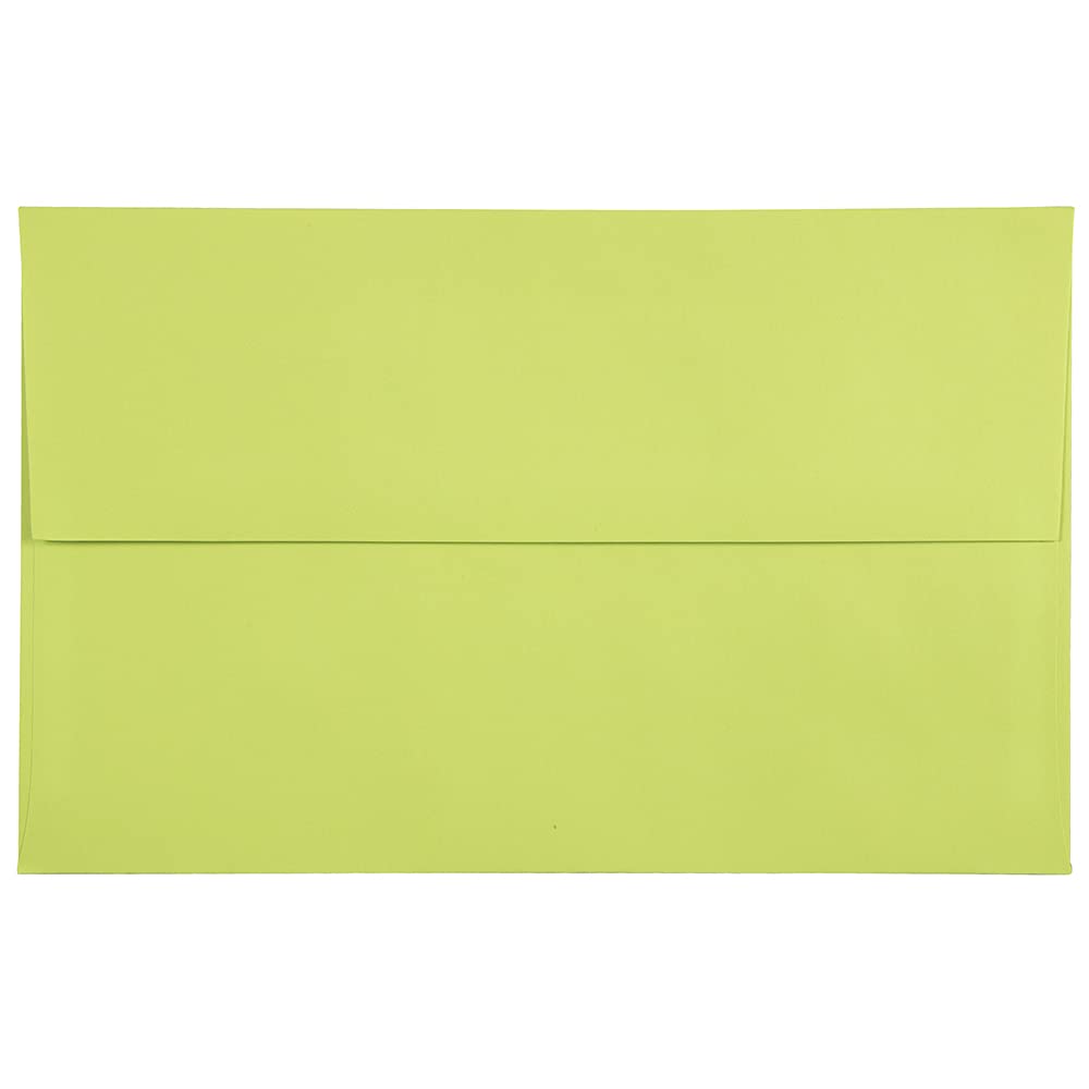 JAM PAPER A10 Colored Invitation Envelopes 6x9.5 Inches - Ultra Lime Green - Bulk Pack of 500 - Perfect for Wedding Invitations, Greeting Cards & Business Correspondence