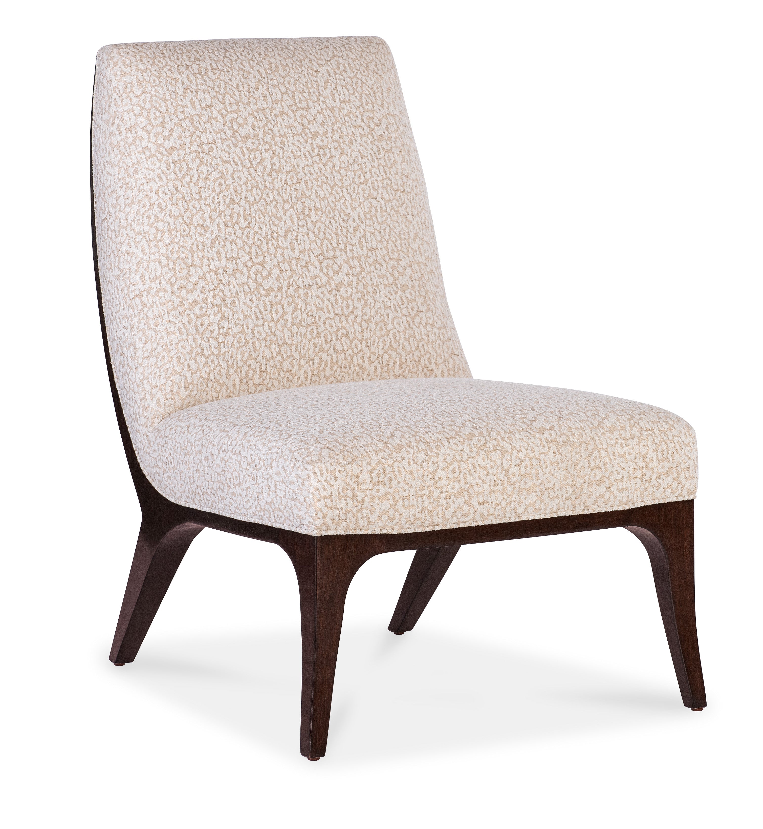 Bella Slipper Chair - Comfortable Upholstered Accent Chair for Living Room, Bedroom & Office - Soft Fabric Modern Lounge Chair with Sturdy Wooden Legs