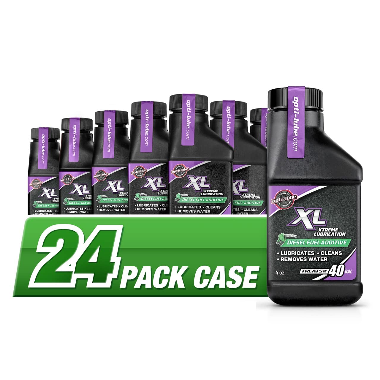 Opti-Lube XL Xtreme Diesel Fuel Additive - 4oz Bottles (24 Pack Case) | Improves Engine Performance & Fuel Efficiency | Ideal for Trucks, Heavy Equipment & Long-Distance Driving