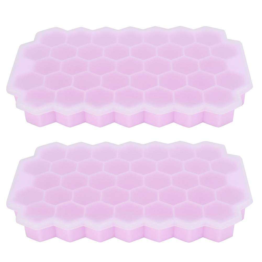 Durable 37-Grid Comb-Shaped Ice Cube Tray for Whiskey & Cocktails - 2-Pack Set - Perfect for Home Bars, Parties & Entertaining