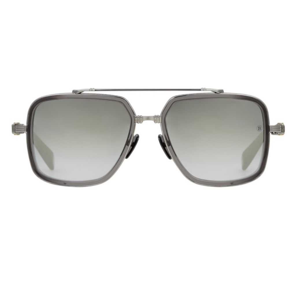 Balmain Officier BPS 108B Palladium Grey Sunglasses - Luxury Designer Shades for Men & Women - Perfect for Outdoor Activities, Driving & Fashion Statements