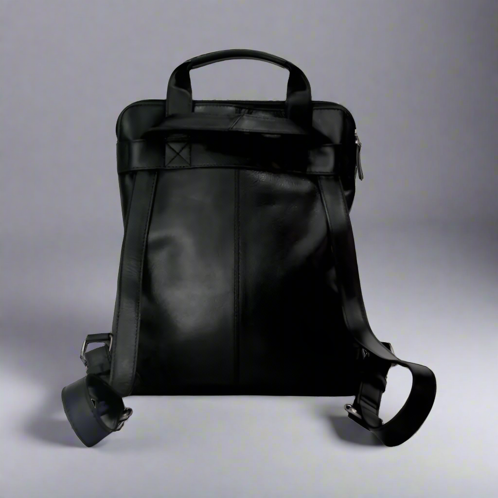 Durable Leather Backpack for Men & Women - Waterproof Travel Hiking Laptop Bag - Perfect for Outdoor Adventures, Commuting & Daily Use