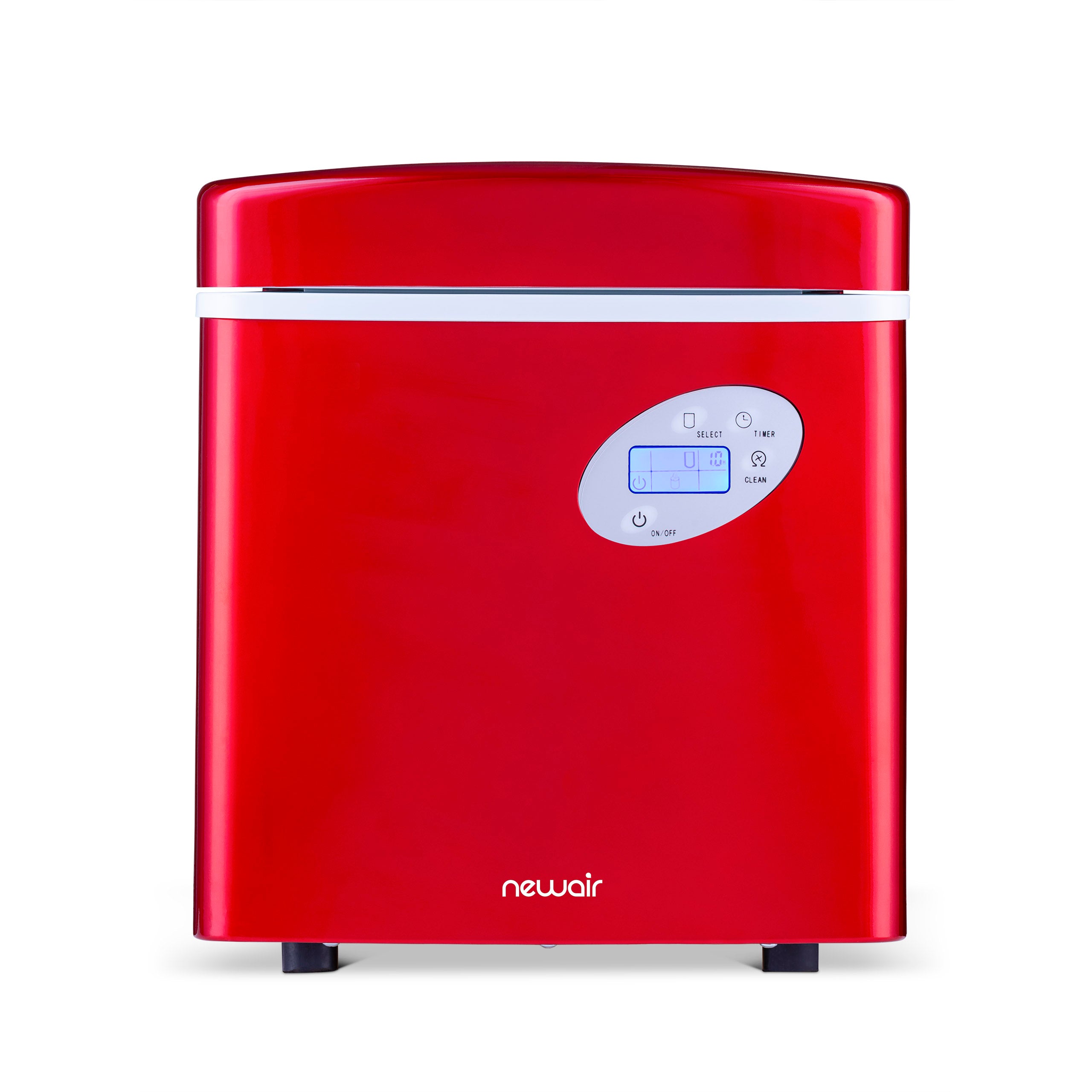 Newair® Countertop Ice Maker - 50 lbs/Day, Bullet Ice Machine for Home, Office, or Party - Fast & Portable Ice Maker in Red