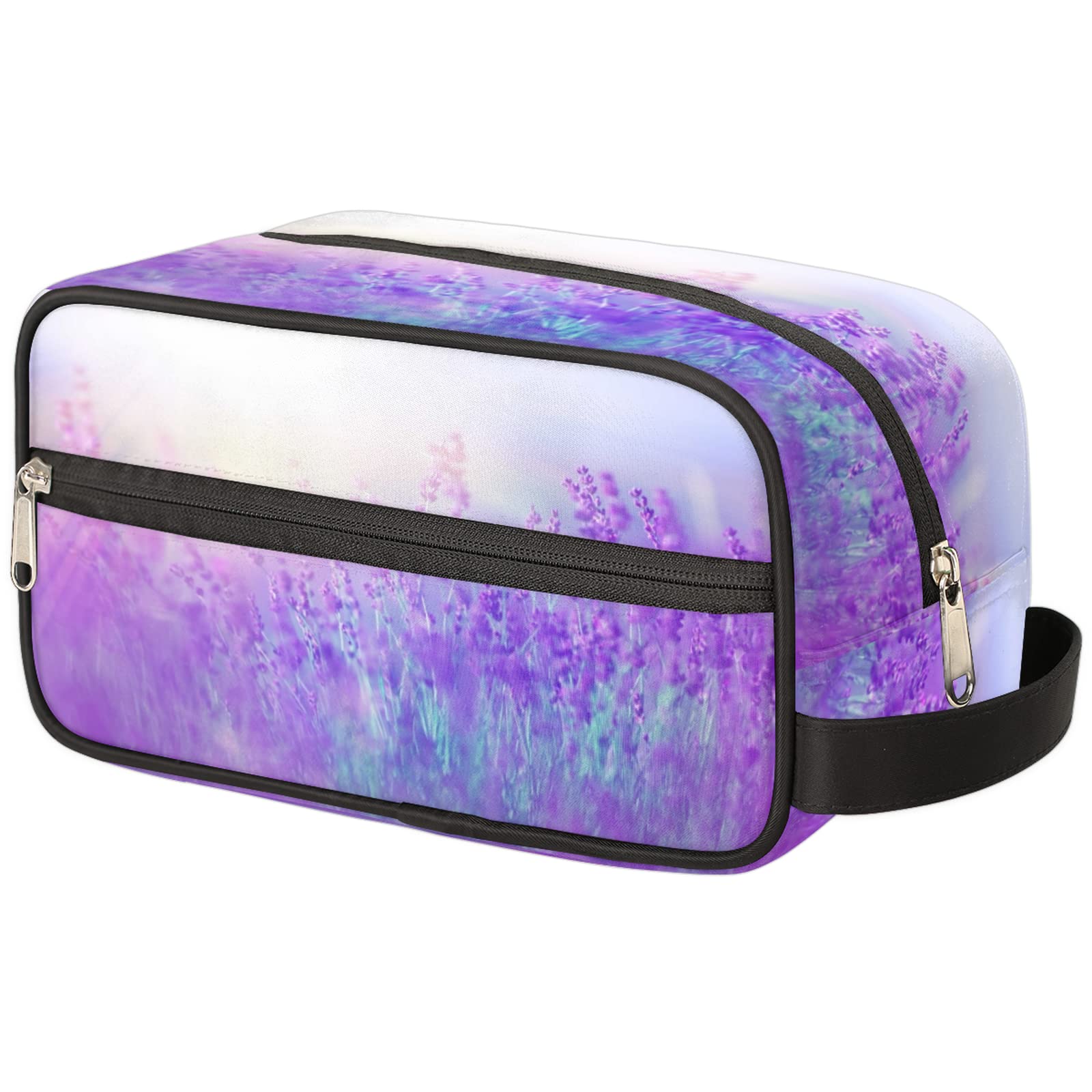Lavender Travel Toiletry Bag - Waterproof Cosmetic Organizer for Women & Men, Perfect for Trips & Gym