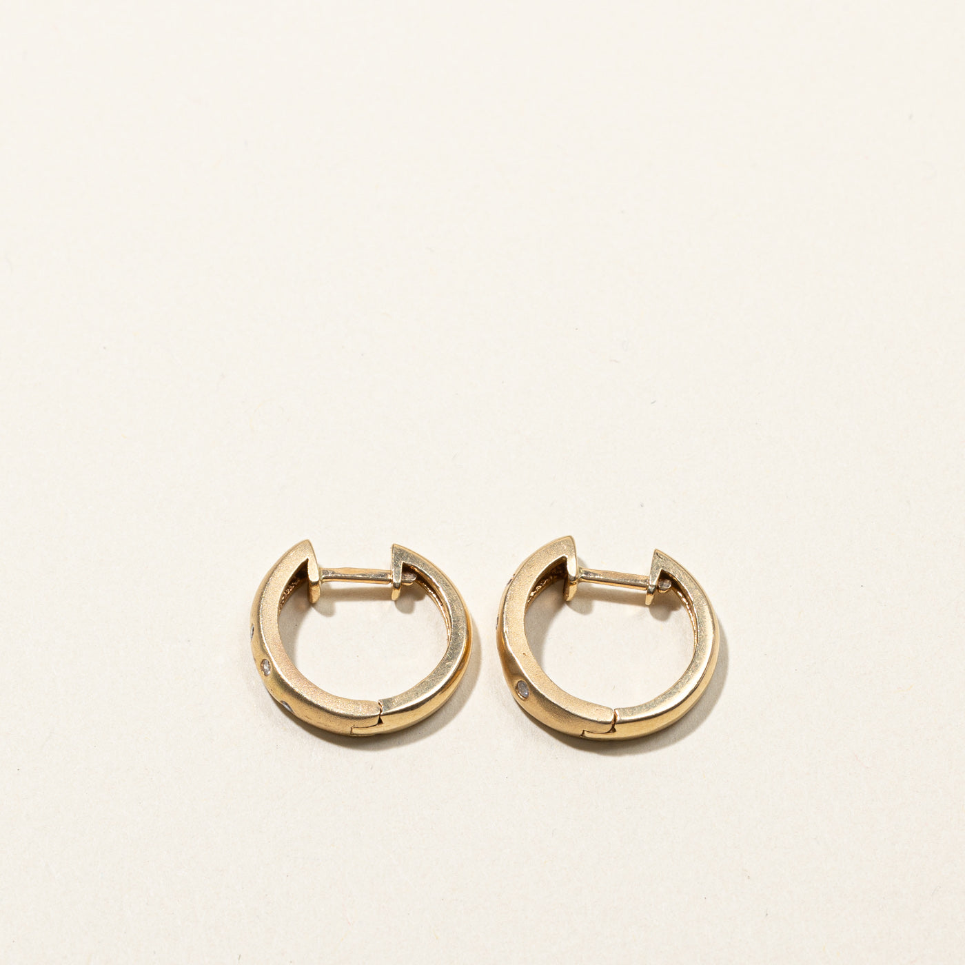 0.10ctw Diamond Huggie Earrings for Women - 14K Gold Hoop Earrings | Perfect for Everyday Wear, Date Night & Special Occasions