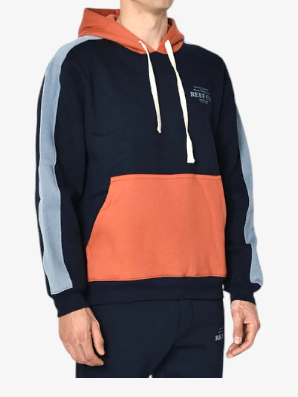 Buzo Reef Colors Orange & Sky Blue - Trendy Unisex Hoodie for Casual Wear, Street Style & Outdoor Activities