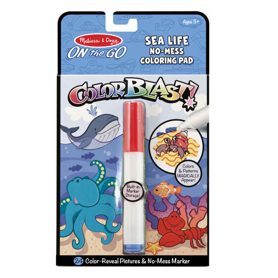 Colorblast! Sea Life Coloring Book for Kids - Ocean Animal Art Activity for Creative Play & Learning | Perfect for Home, School & Travel