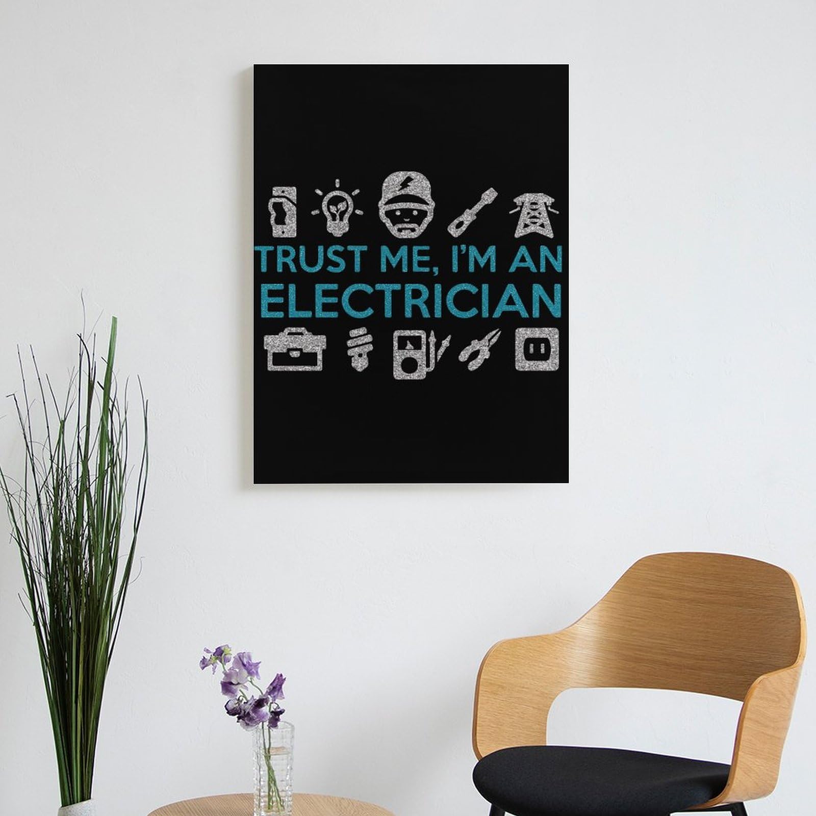 Trust Me I'm an Electrician Paint by Numbers Kit for Adults - Personalized Digital Oil Painting Set with Frame | Creative Gift for DIY Home Decor & Stress Relief