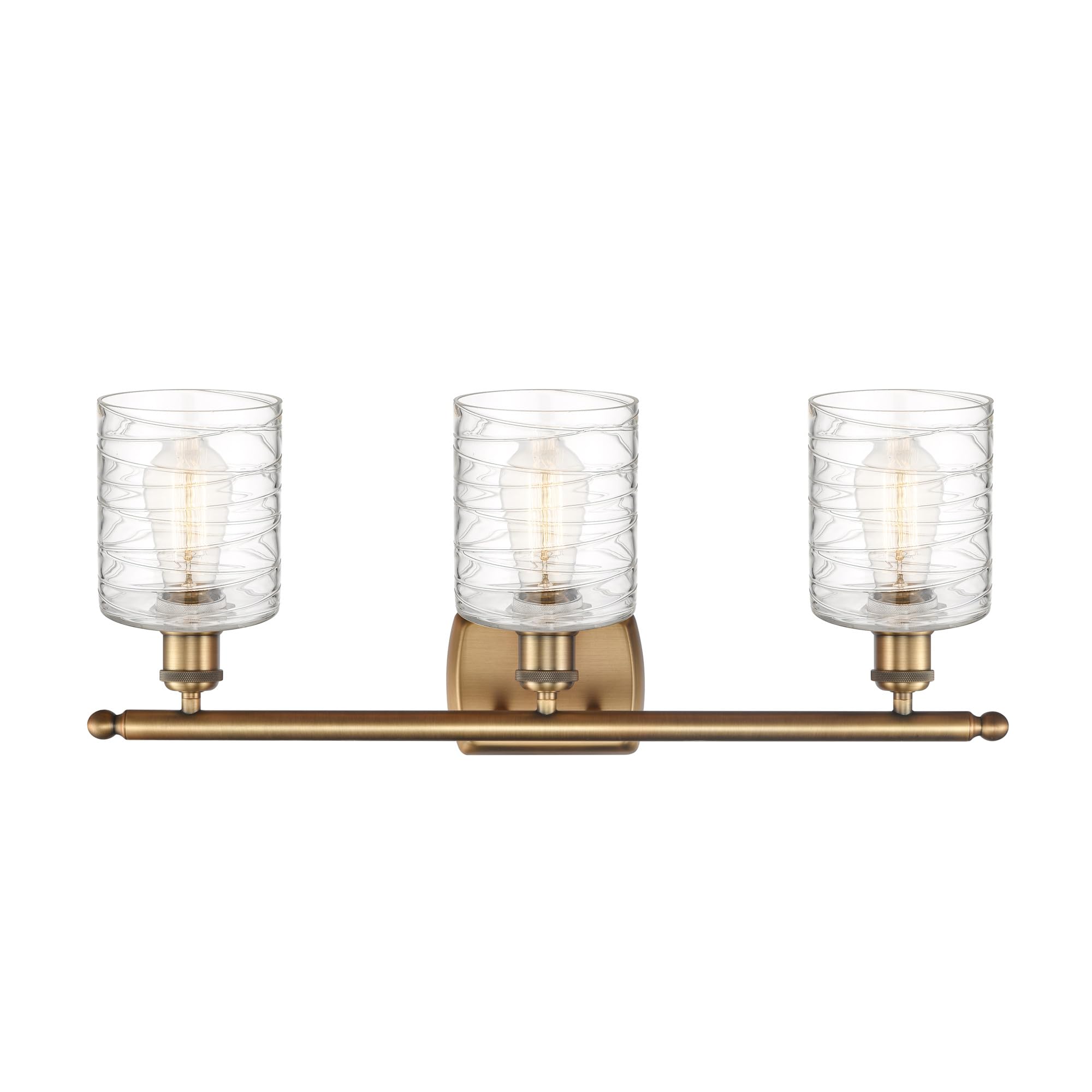 Innovations 516-3W-AB-G111 3-Light Bathroom Vanity Light Fixture - Modern LED Bath Vanity Lighting for Mirror, Makeup & Shaving - Ballston Collection (Brushed Nickel Finish) - Perfect for Bathroom Renovation & Home Decor
