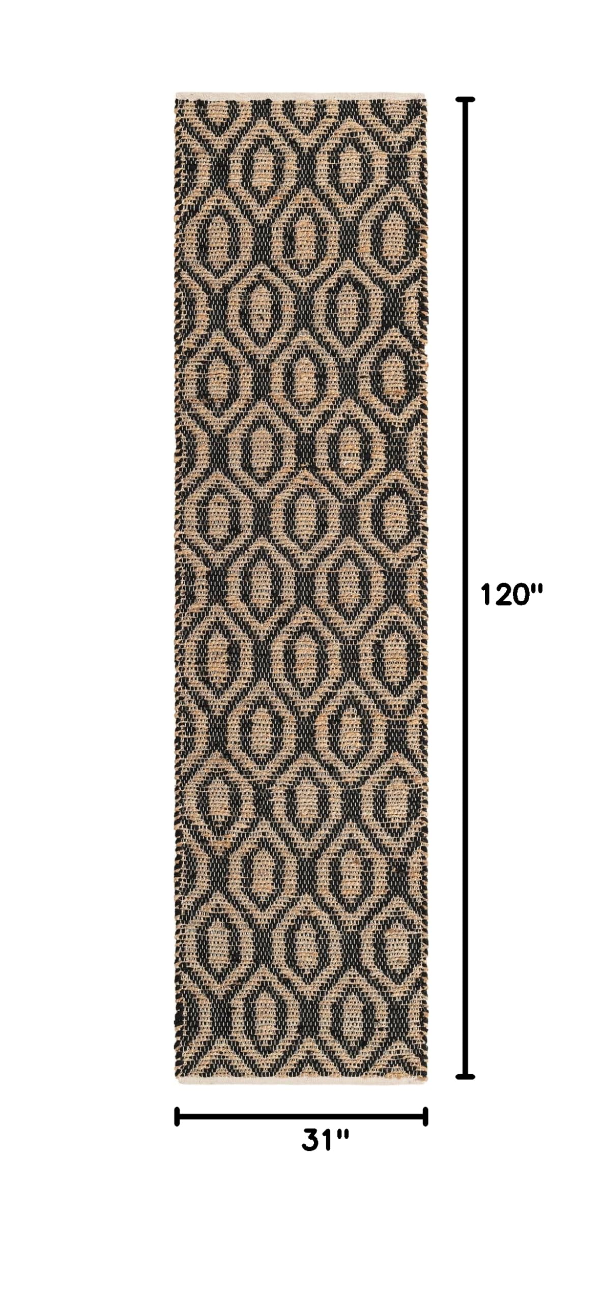 Unique Loom Chindi Jute Collection Area Rug - 2'7
