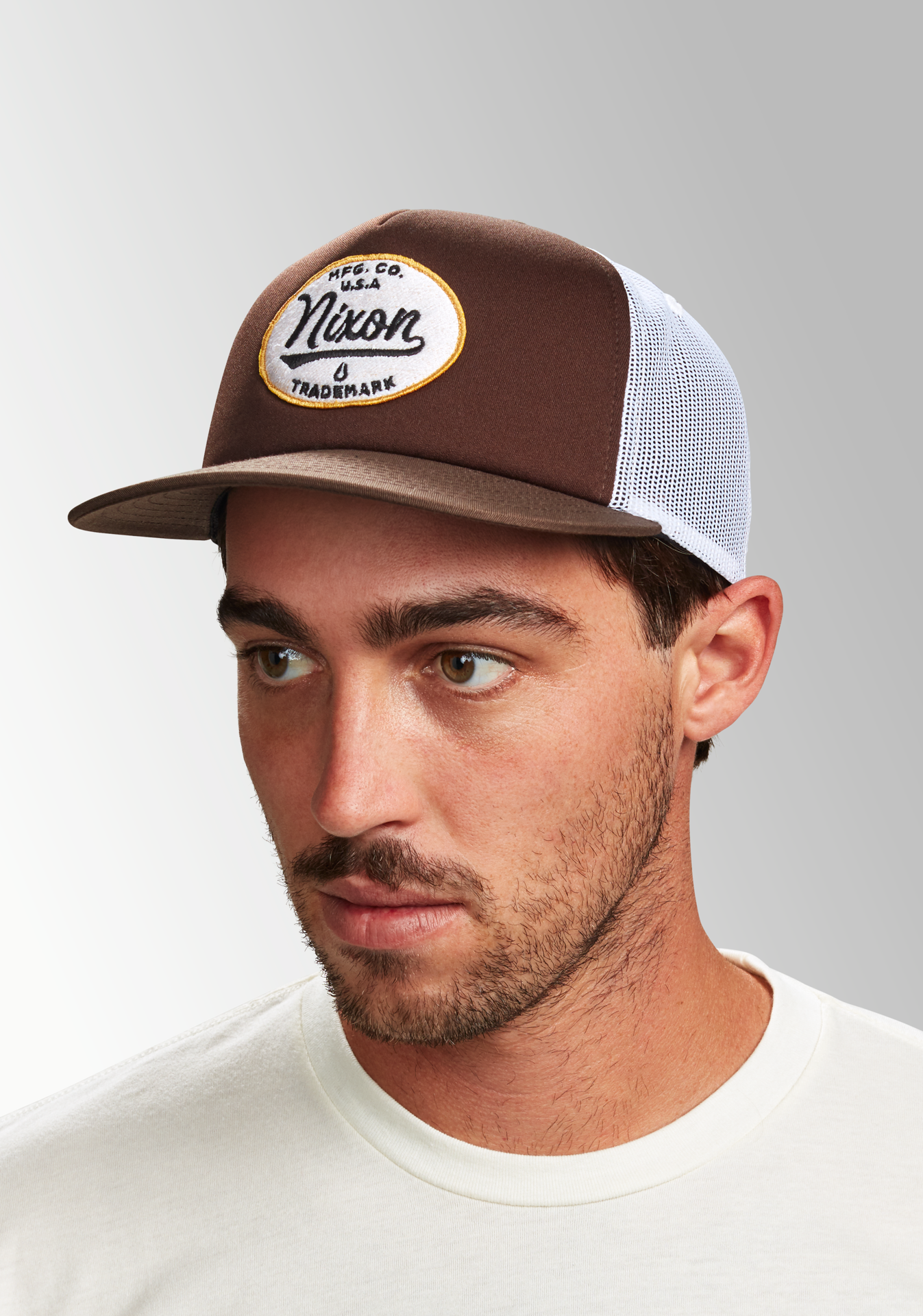 Tioga Trucker Hat - Brown & White Color Options - Perfect for Outdoor Adventures, Hiking, and Casual Wear