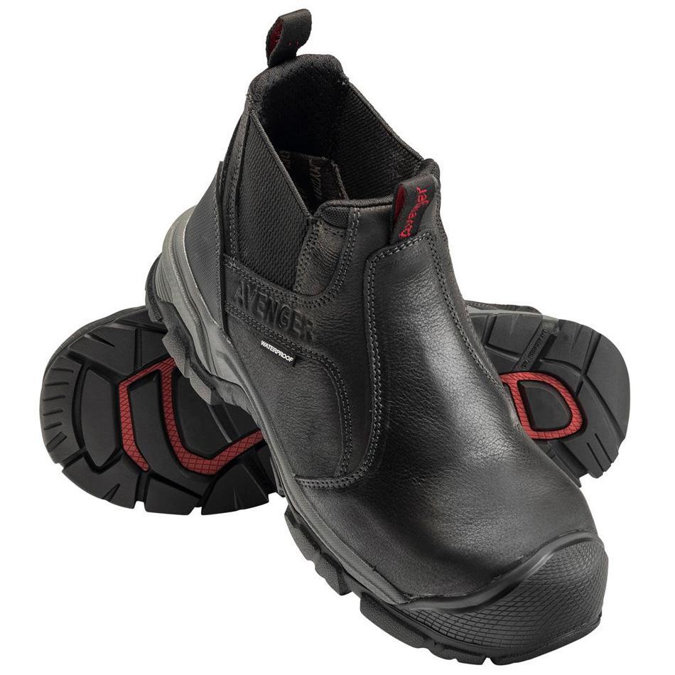 Ripsaw Puncture Resistant Alloy Toe Chelsea Work Boots for Men - Black Safety Shoes for Construction, Warehouse & Outdoor Work