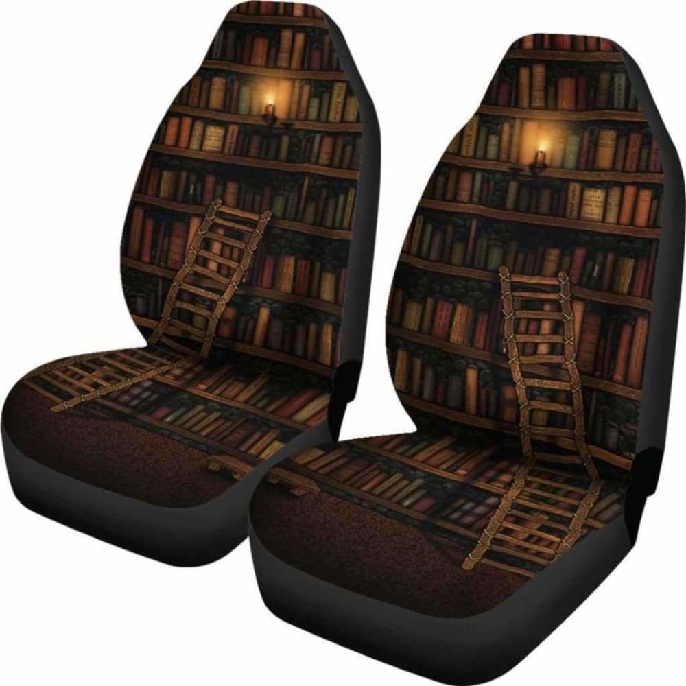 Universal Car Seat Covers with Book Shelf Pocket - Durable & Washable for Cars, SUVs, Trucks - Perfect for Road Trips, Kids' Organization & Travel Accessories
