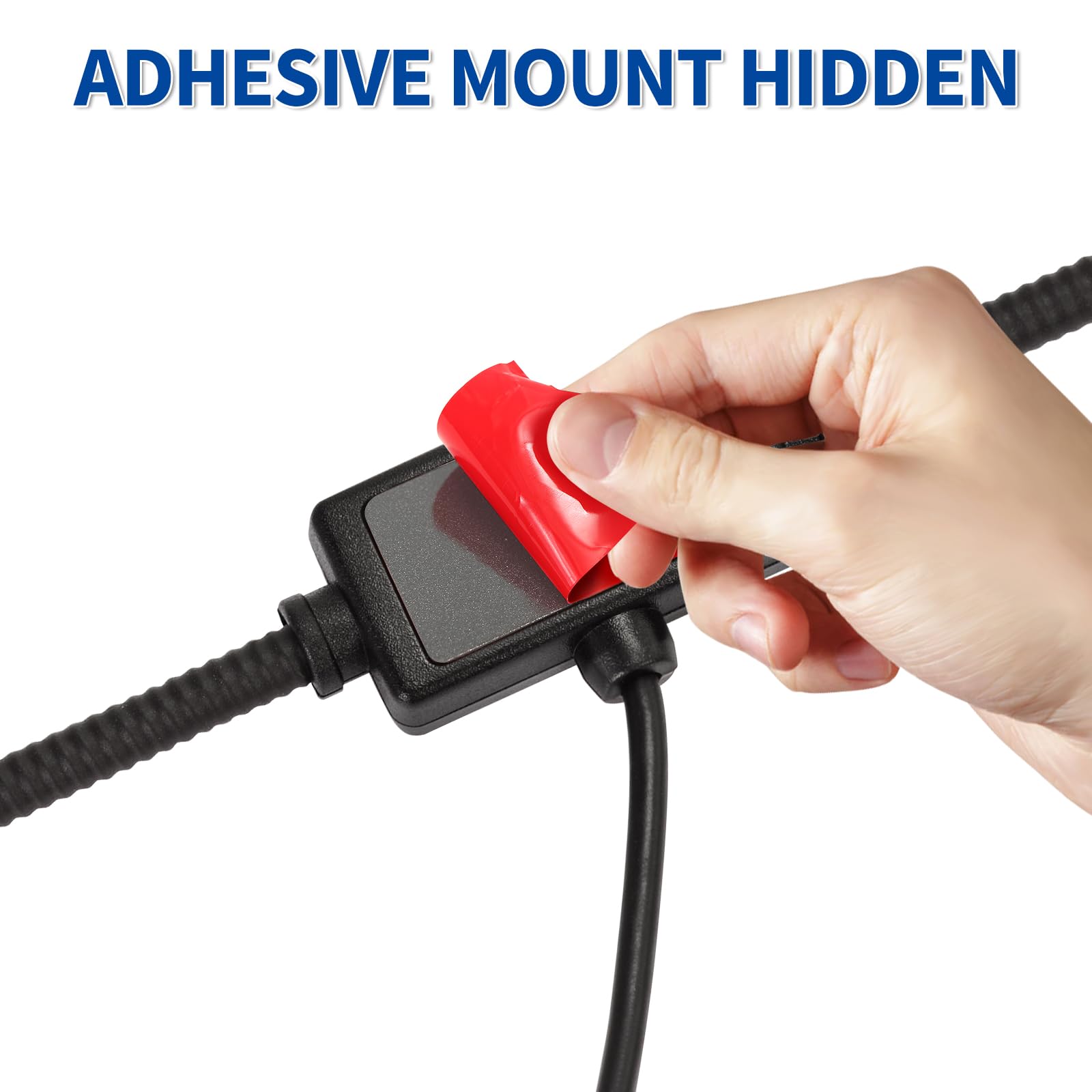 Superbat Universal Car Stereo AM FM Dipole Antenna - Hidden Adhesive Mount Radio Aerial with DIN to ISO Adapter for Vehicle, Truck, SUV - Improve Radio Reception for Road Trips & Daily Commuting