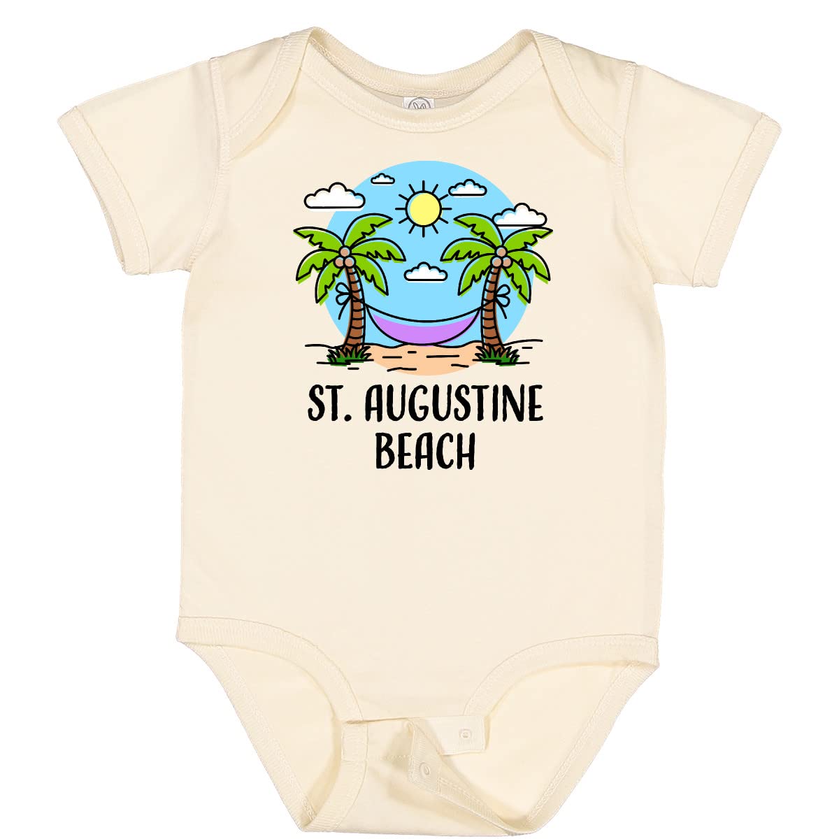 Inktastic Summer Vacation in St Augustine Beach Baby Bodysuit - Cute Infant Onesie for Beach Trips & Family Vacations - Perfect Gift for Newborns & Toddlers
