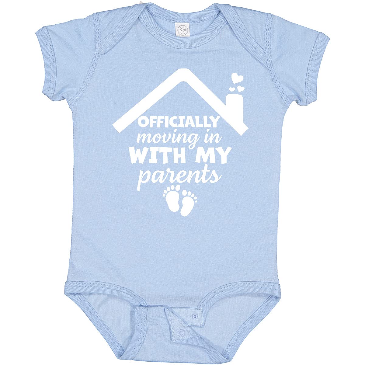 Inktastic NICU Graduate Officially Moving in with My Parents Baby Bodysuit - Cute Newborn Onesie for NICU Graduates & Coming Home Outfits - Perfect for Hospital Photos, Family Visits & Special Milestones